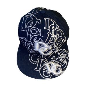 Washington DC City Hunter Ultimate Hat Black White Silver Embroidered Ball Cap
